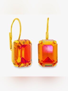 TOVA Rubin hook earrings summer blush Glimmer NWT